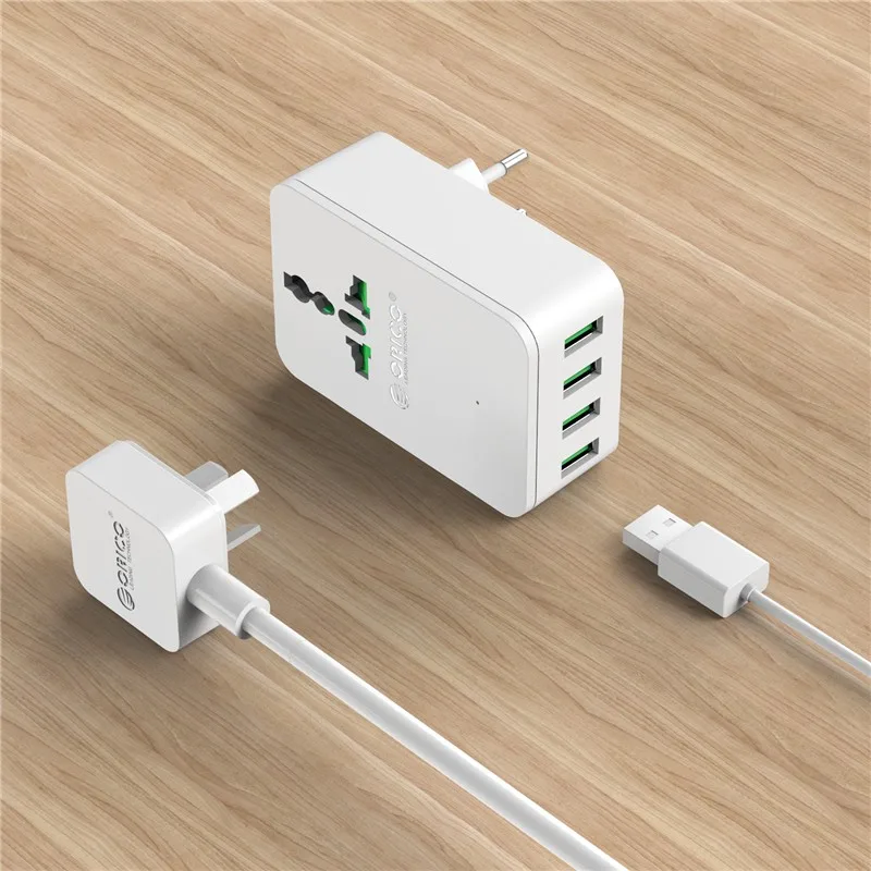 ORICO Multi-function Convertor AC Socket Power Plug Adapter With 4 USB Charging Ports For Travel Adaptor Electrical Sockets