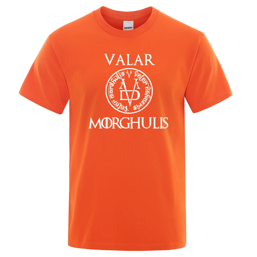 Summer Men\'s T-Shirt A Song of Ice and Fire T Shirt Valar Morghulis Printed Shirts Men Casual Tee Tops Plus Size Streetwear