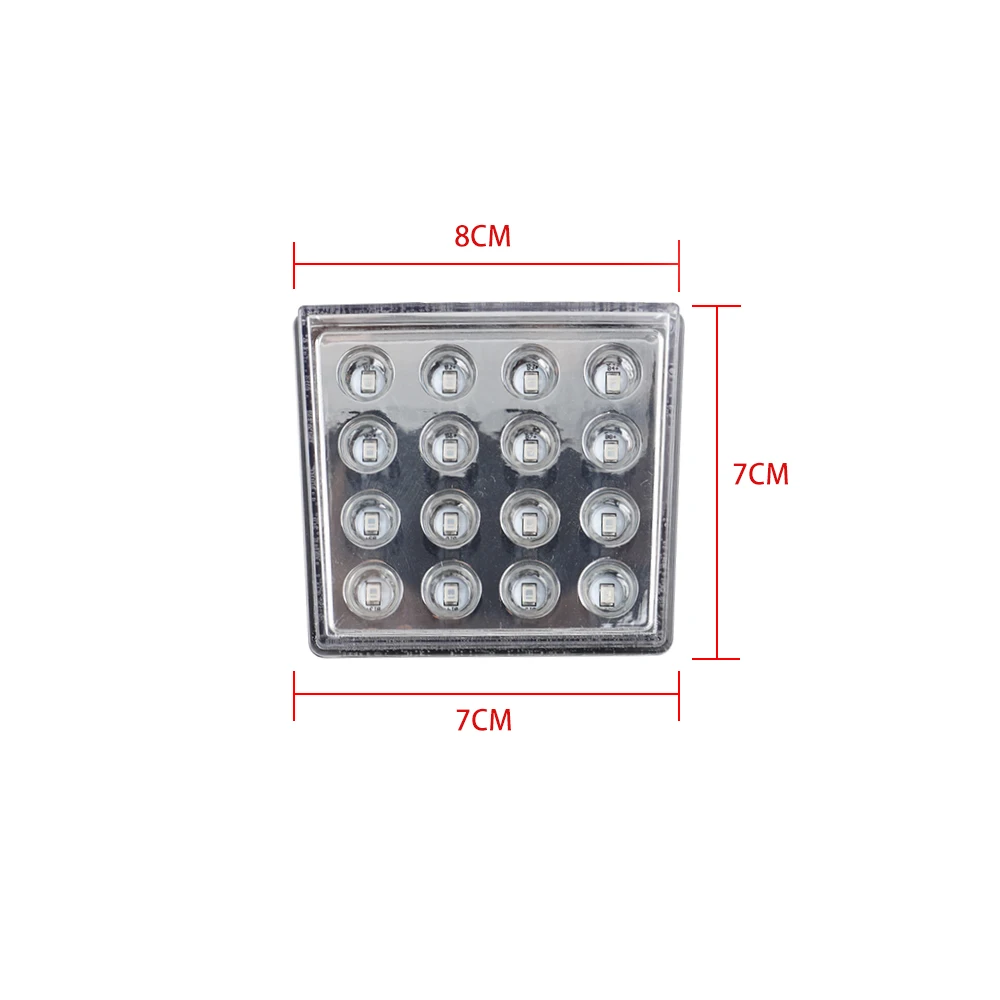 Universal LED Rear Brake Fog Lights Square Pilot Light RR Style Rear lip Bumper Lamp For Honda Civic 8th