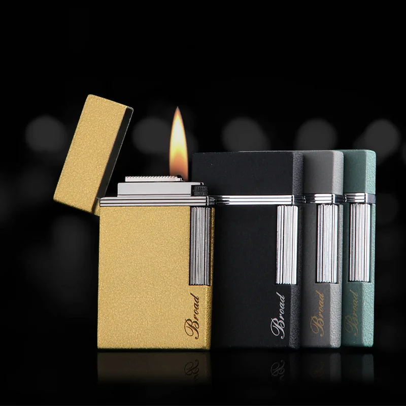 Mini Torch Metal Gas PING Bright Sound Lighter Grinding wheel Butane Cigar Pipe Lighter Gadgets For Man Smoking Accessories