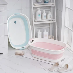 Portátil recém-nascido Baby Folding Banheira, Baby Swim Tubs, Dobrável, Lavagem, Antiderrapante, Segurança Spa, Crianças, Crianças