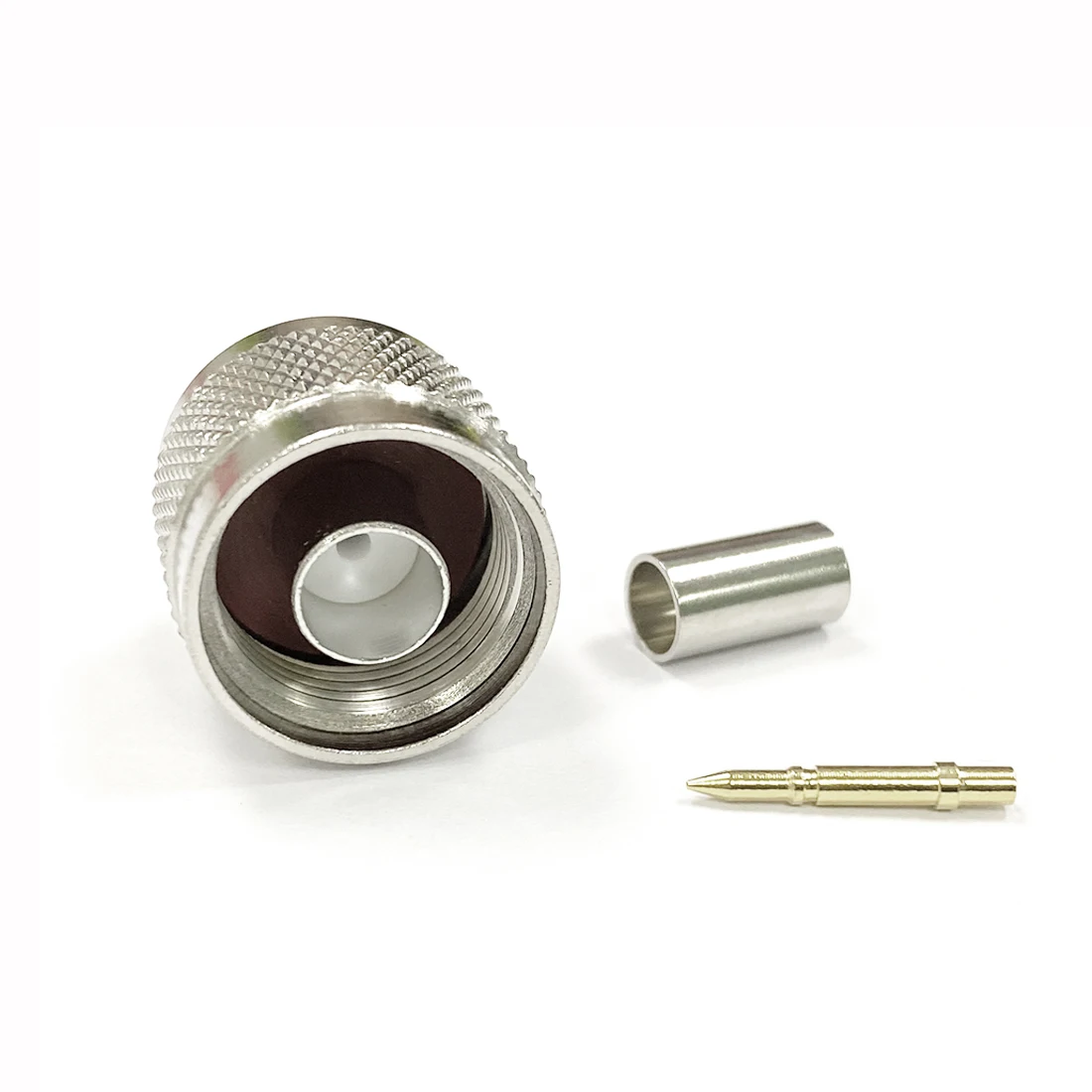 

1pc N Male Plug RF Coax Connector Crimp for RG58 RG142 RG400 LMR195 Cable Straight Nickelplated New for Wifi Wholesale