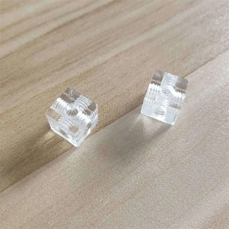 Plexiglass Transparent Acrylic Six Sided Fixed Block Connection Crystal Nut Chassis Components for Electric Stoves Square Dishes