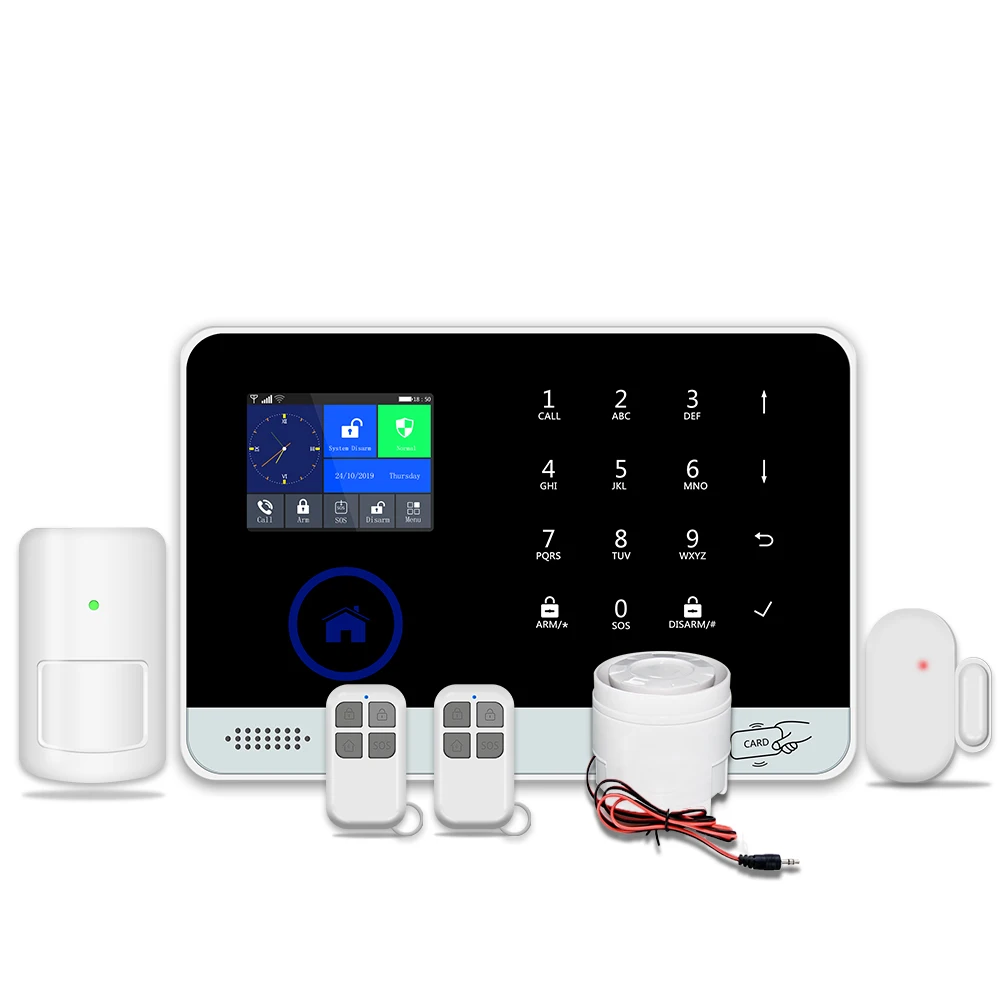 Auto-dailing GSM alarm system Android IOS APP remote control WIFI GSM alarm system