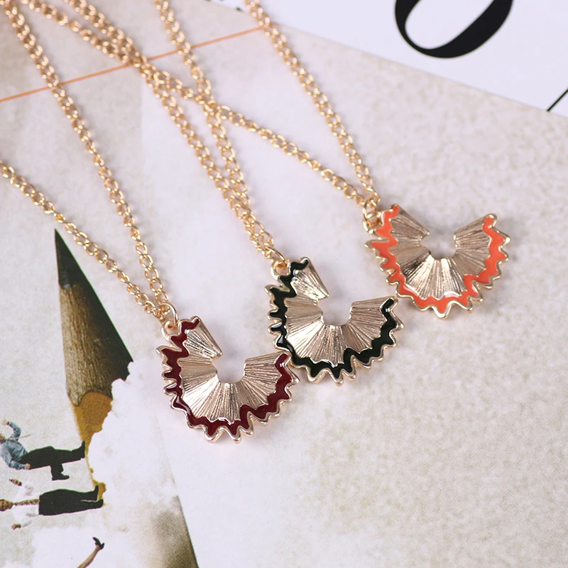 Fashion New Creative Female Necklace Pencil Fragments Irregular Shape Pendant Alloy Material Temperament Girl Jewelry Gift Hot