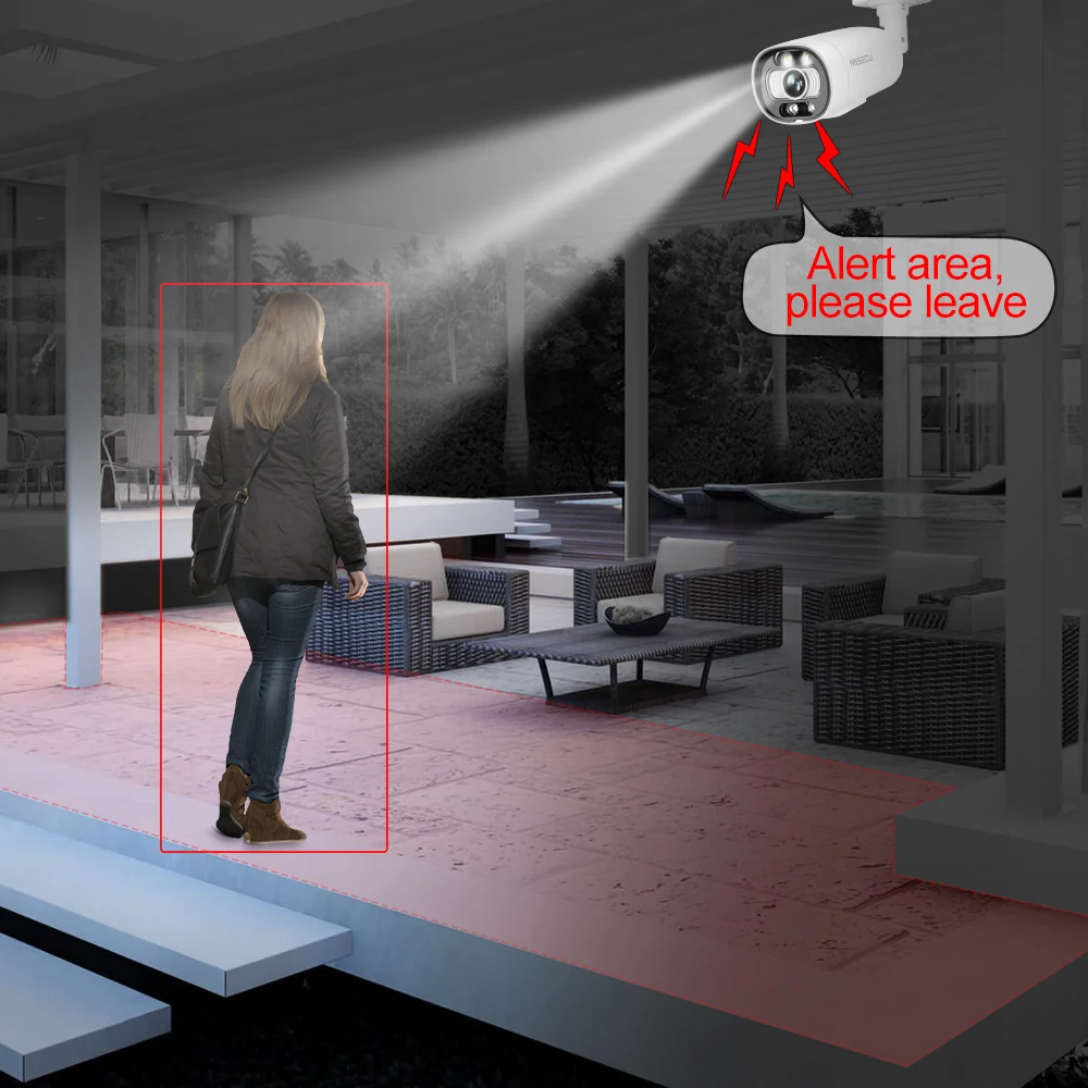 MISECU 8MP Security Camera System 4K POE NVR Outdoor Video Surveillance Kit Color Night Face Detection Home IP CCTV Camera Set