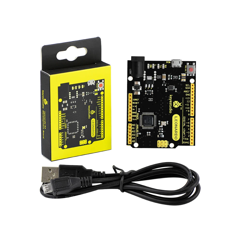 Keyestudio ATmega32U4 płytka Leonardo R3 + 1M kabel Micro USB do projektu Arduino Leonardo DIY