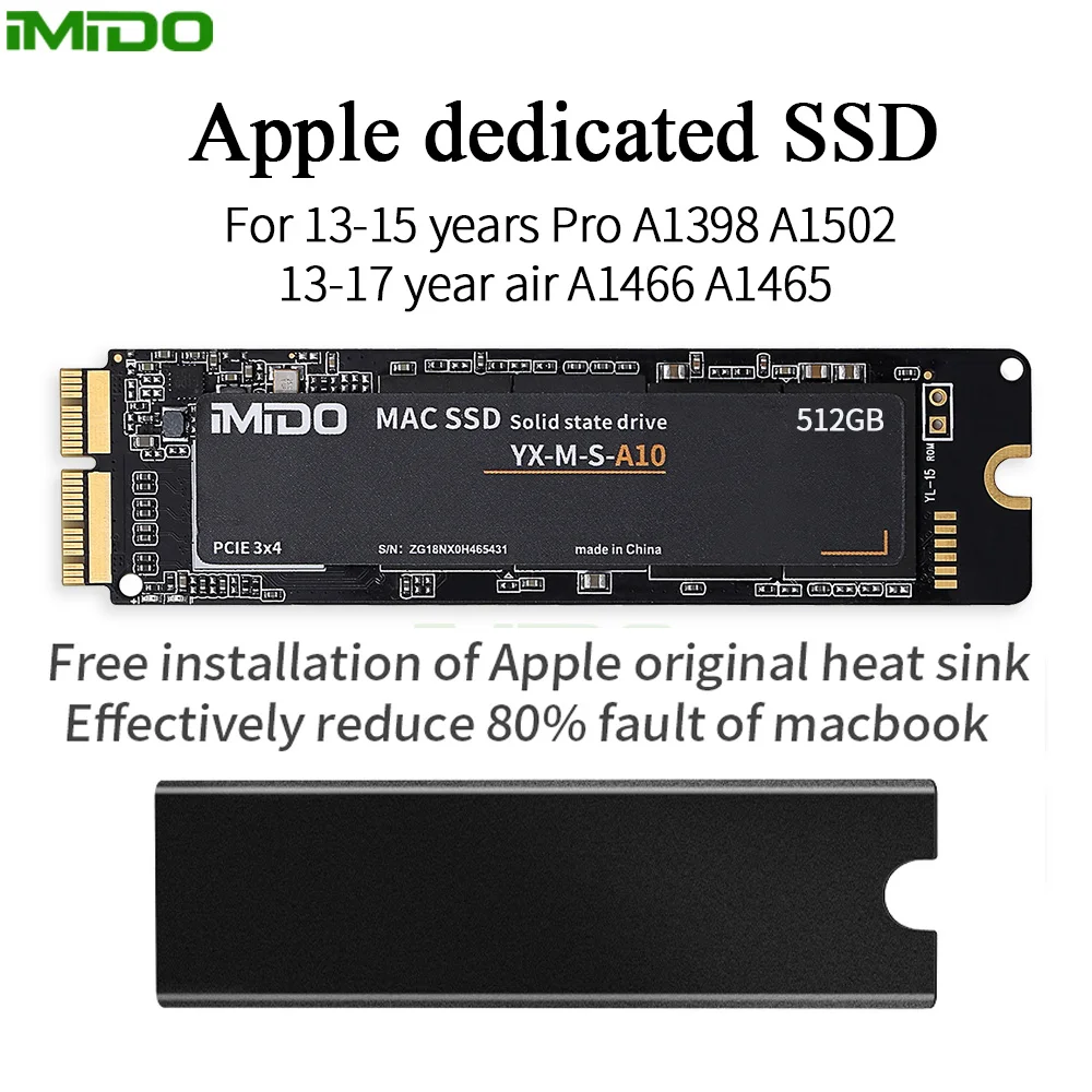 Imagem -02 - Ssd Portátil para Macbook Pro 512gb A1502 A1398 20132023 Apple Air A1465 A1466 256 gb 128gb 1tb