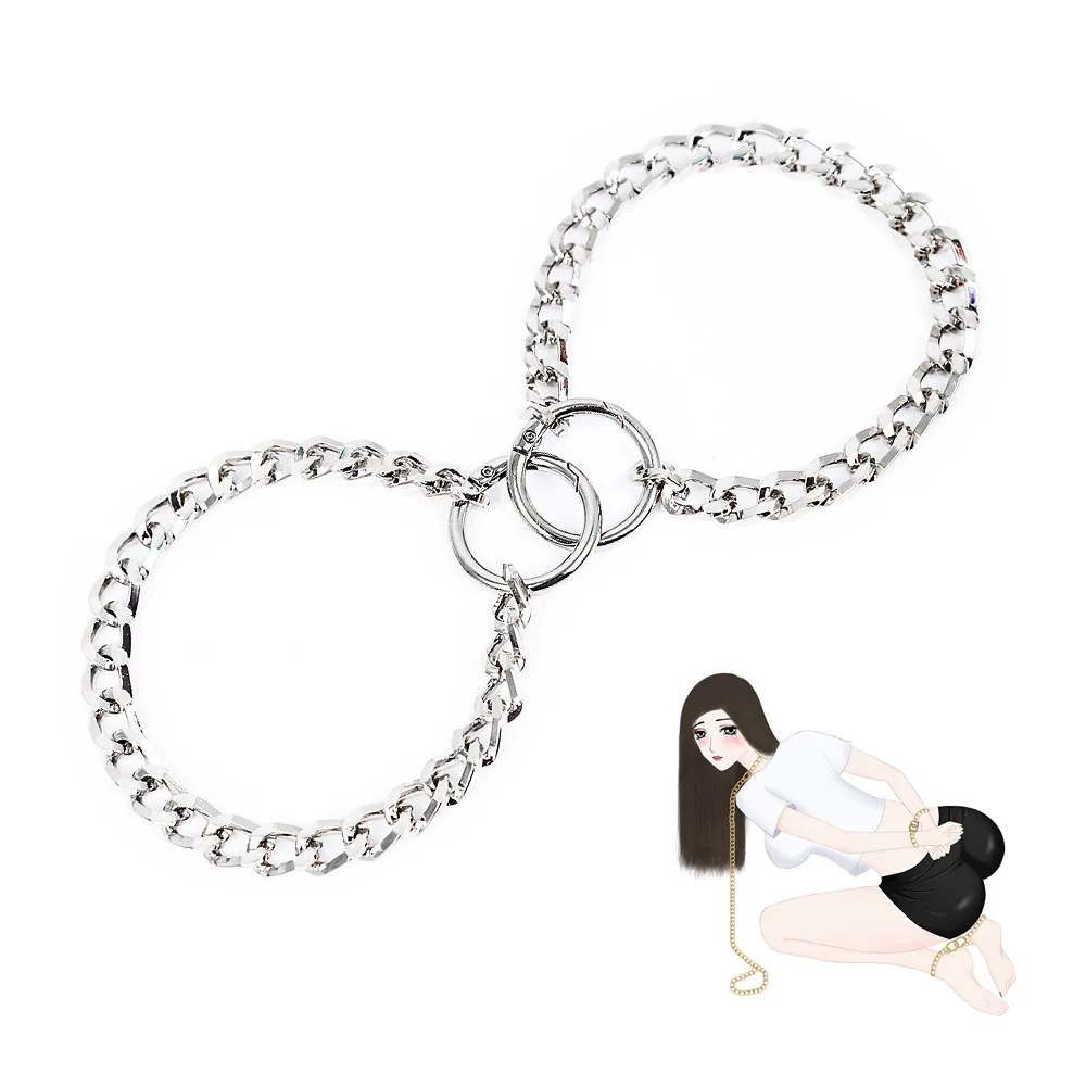 

Slave Handcuffs Metal Hand Cuffs SM Restraints Hen Night Accessories Sex Toys for Women Men Ankle Cuff Restraints Erotic Toys