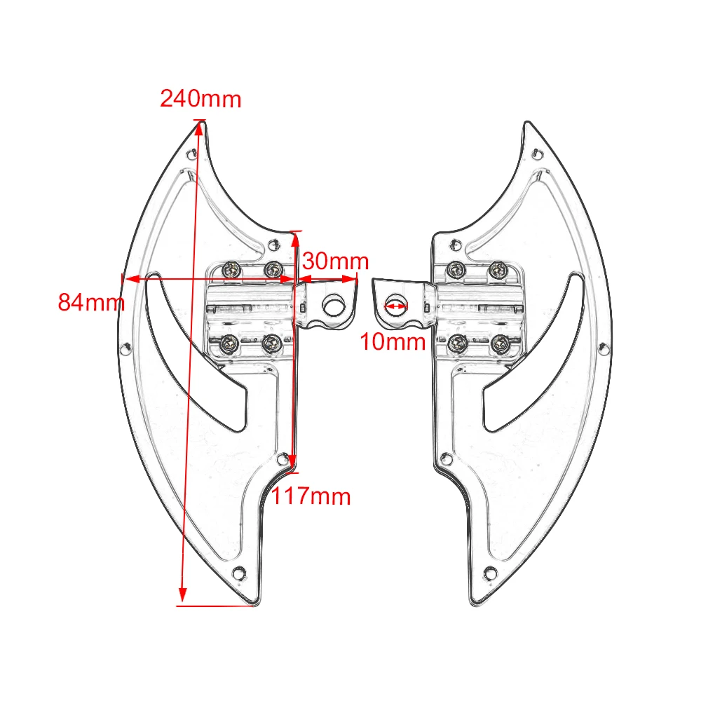 Motorcycle Floorboards Rear Foot Pegs Footrest Pedals Black/Chrome For Harley Touring Electra Glide Dyna Sportster XL883 XL1200