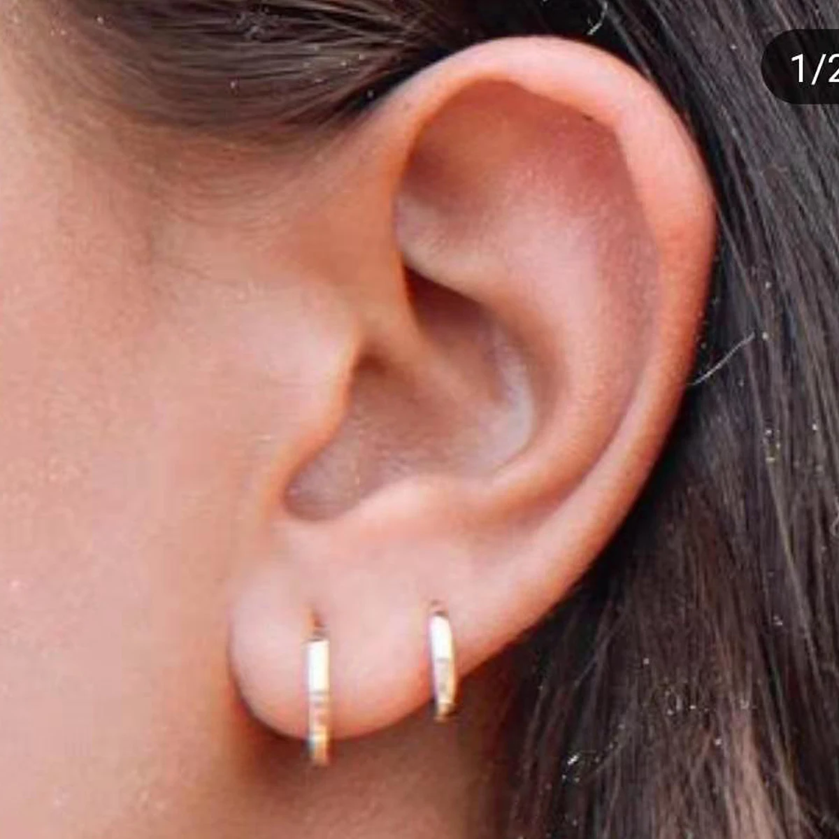 New Korean Stainless Steel Earrings for Women Thick Gold Color Small Hoop Men Huggie Piercing Little Ear Ring