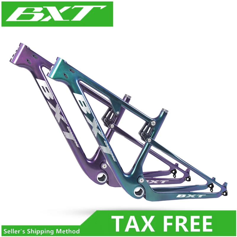 

Full Suspension Carbon MTB Bike Frame 1 1/8 to 1 1/2 29er *2.3'' BSA Mountain Frameset matt/glossy Mountain Bicycle Frame