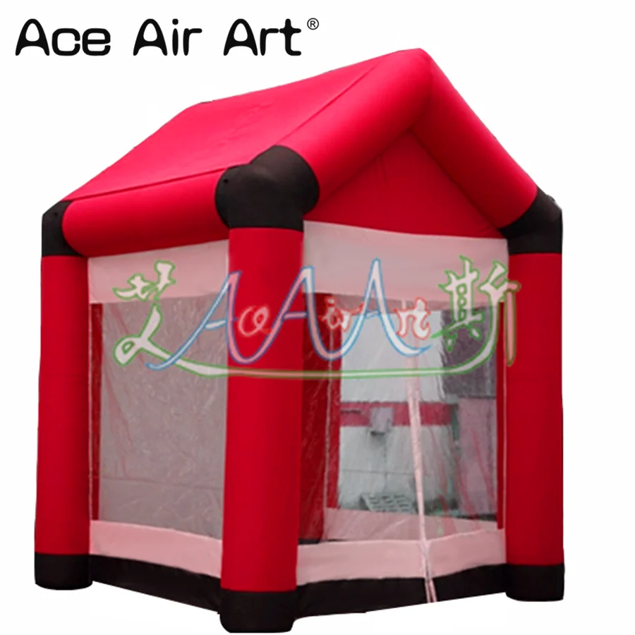 New Design 2.5x2.5m House Tent Inflatable Disinfection Tent Blow Up Isolation Channel with Internal Blower for Sterilization