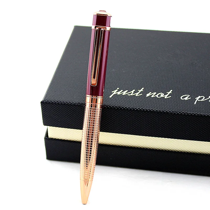 

Hot Selling Luxury diamond Metal Roller Ballpoint Pen Business Men Writing Signature Pen Metal refill and gift box select