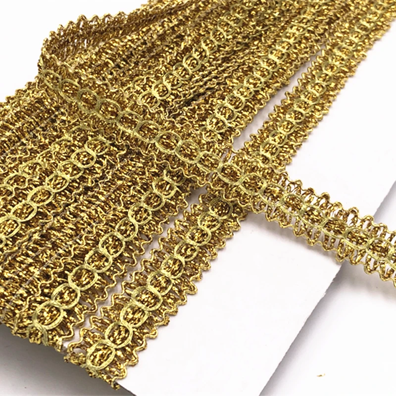 10 Yard /Lot Width 1.5cm Gold/Silver Color Lace Trimming Garment Decoration DIY Wedding Crafts Handmade Sewing Accessories