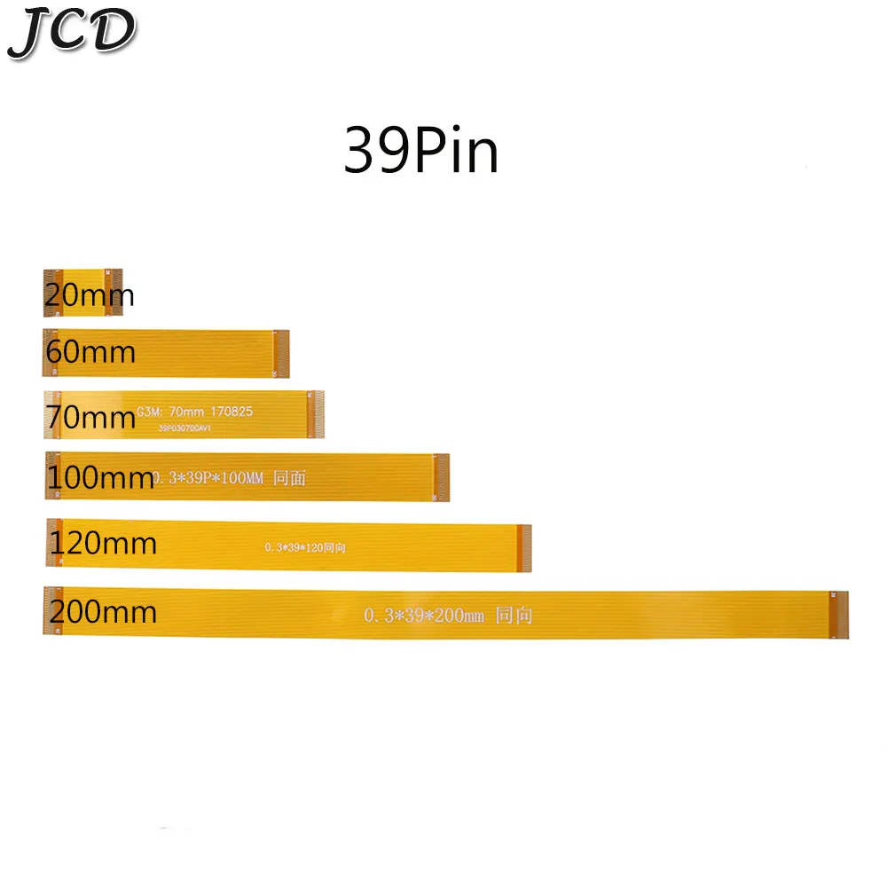 JCD 39 Pin to 39Pin 0,3mm шаг удлинитель адаптер Длина 20-200mm 60mm 120mm 100mm с FFC FPC Гибкий плоский кабель