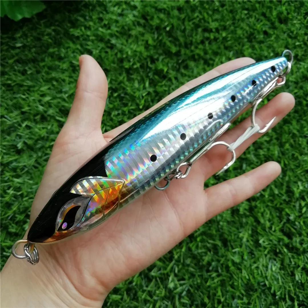 NOEBY 2PCS Sea Fishing Lure Stickbait NBL9494 Pencil Lure Top Water 160mm 58g GT Fishing Saltwater Stick Artificial Bait