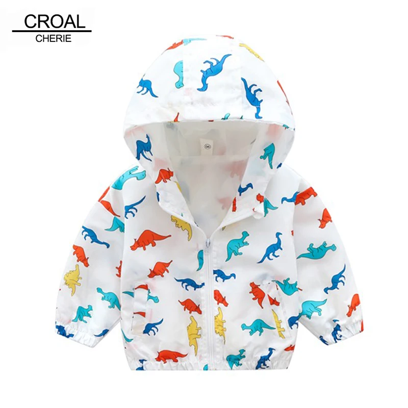 90-120cm Cute Animal Kids Clothes Boys Autumn Sports Active Outerwear & Coats Comfortale Dinosaur Boys Jacket For Children