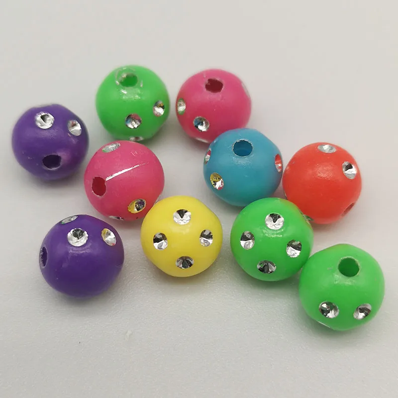 50/100Pcs/lot 8MM Plastick Round Beads Colorful ABS beads For DIY Bracelet Necklace Accessories 