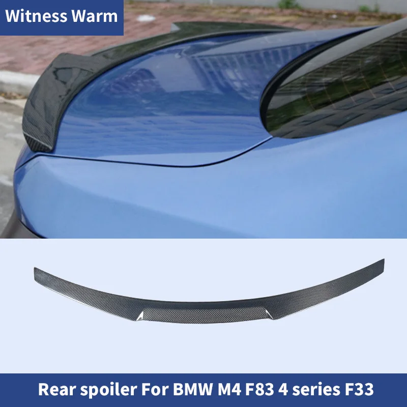 F33 Carbon Spoiler for Bmw F83 M4 Convertible Carbon Fiber Rear Spoiler Trunk Lip Wing 420i 428i 2014 2015 2016 2017 2018 2019