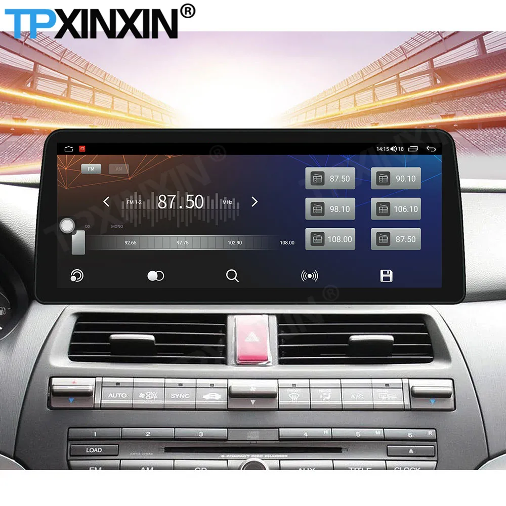 12.3 Inch 6+128G Car Radio Stereo Receiver Android 10 For Honda Accord 8 GPS Navigation Multimedia Player Screen Video Head Unit