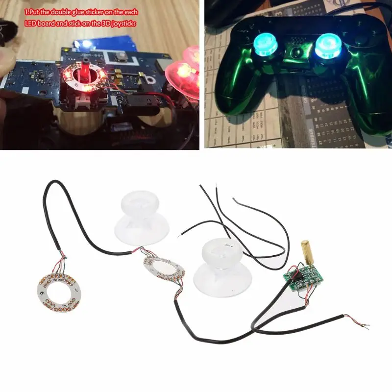 LED Licht Thumb-Sticks Joysticks Analog Thumb Mod Mit Klar Thumbsticks Kappe DIY für Xbox Einem Controller PXPE
