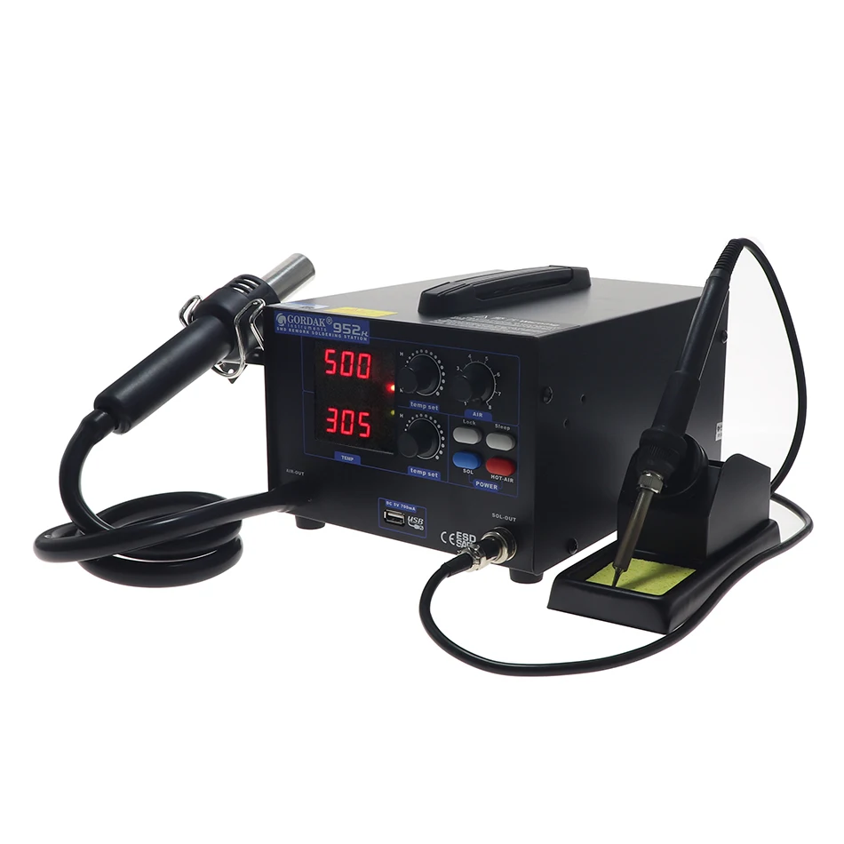 GORDAK 952H hot air station constant temperature BGA rework station SMD soldering iron station 110V / 220V phone repair