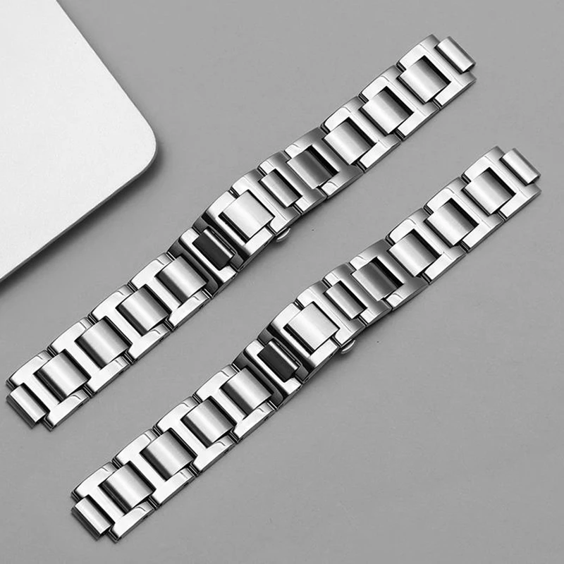 Stainless steel lug end watchband for Cartier Ballon Bleu series Watch strap14*8mm 16*8mm 18*11mm 20*12mm 22*14mm bracelet BAND