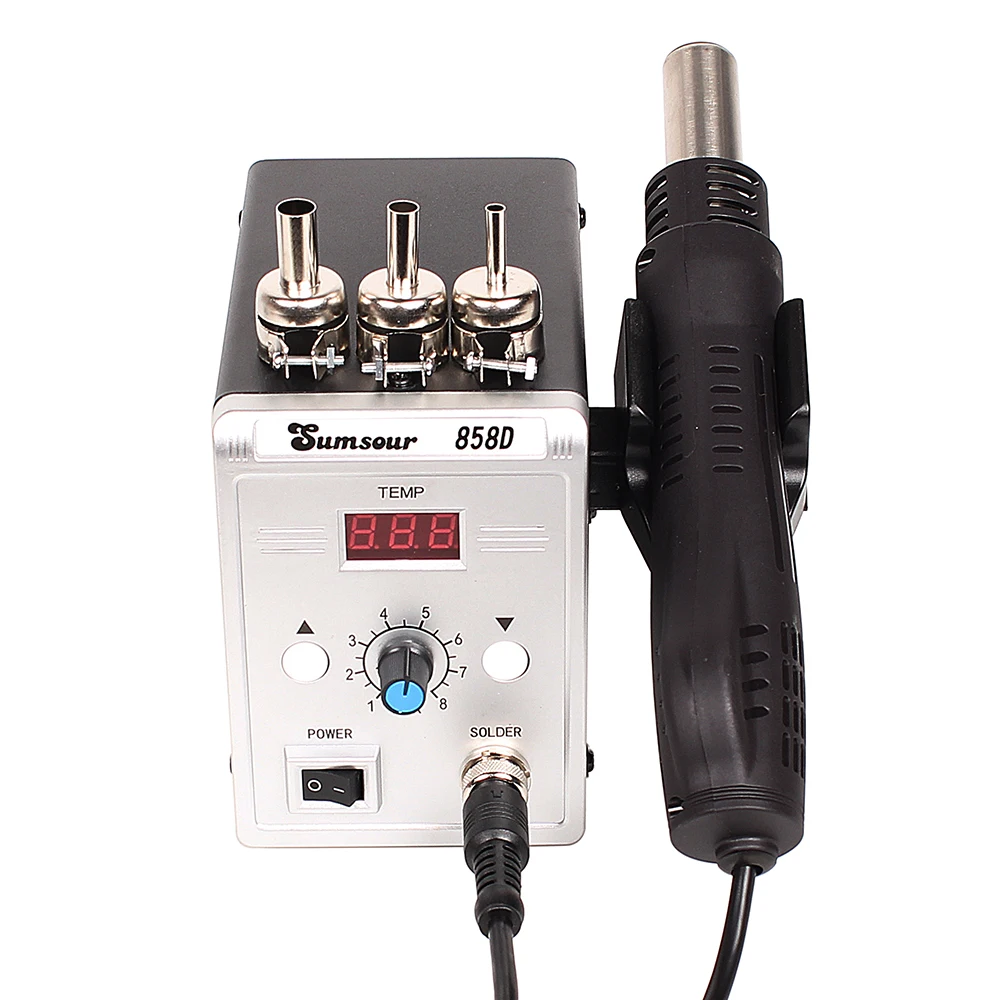 Hot Air Gun 858D 700W BGA Rework Solder Station 220V / 110V For SMD SMT Heat Soldering Station Welding Repair Tools