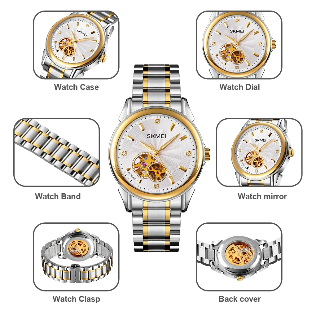 Luxury Hollow Art Automatic Mechanical Watches Men SKMEI Brand Waterproof Luminous Analog Business Sport Clock Male reloj hombre