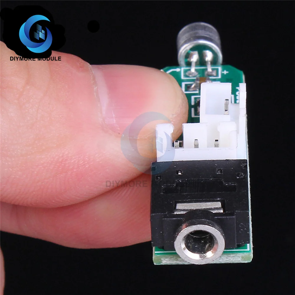 Microfone Módulo Amplificador de Circuito, DC, 1.5-5V, 3P Terminal, 3.5mm, Placa Amplificadora de Áudio