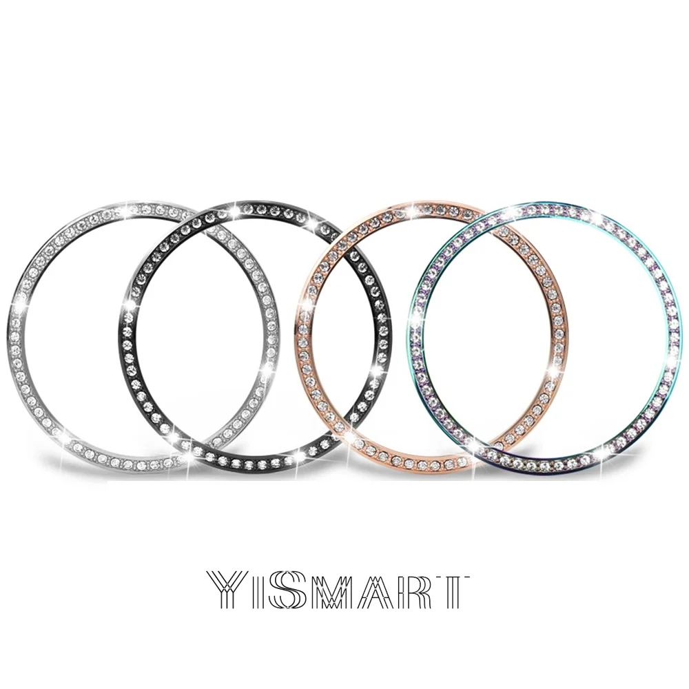 42mm 46mm diamante moldura para samsung galaxy assista 4 clássico caso capa de proteção metal anel amortecedor ajuste galaxy assista