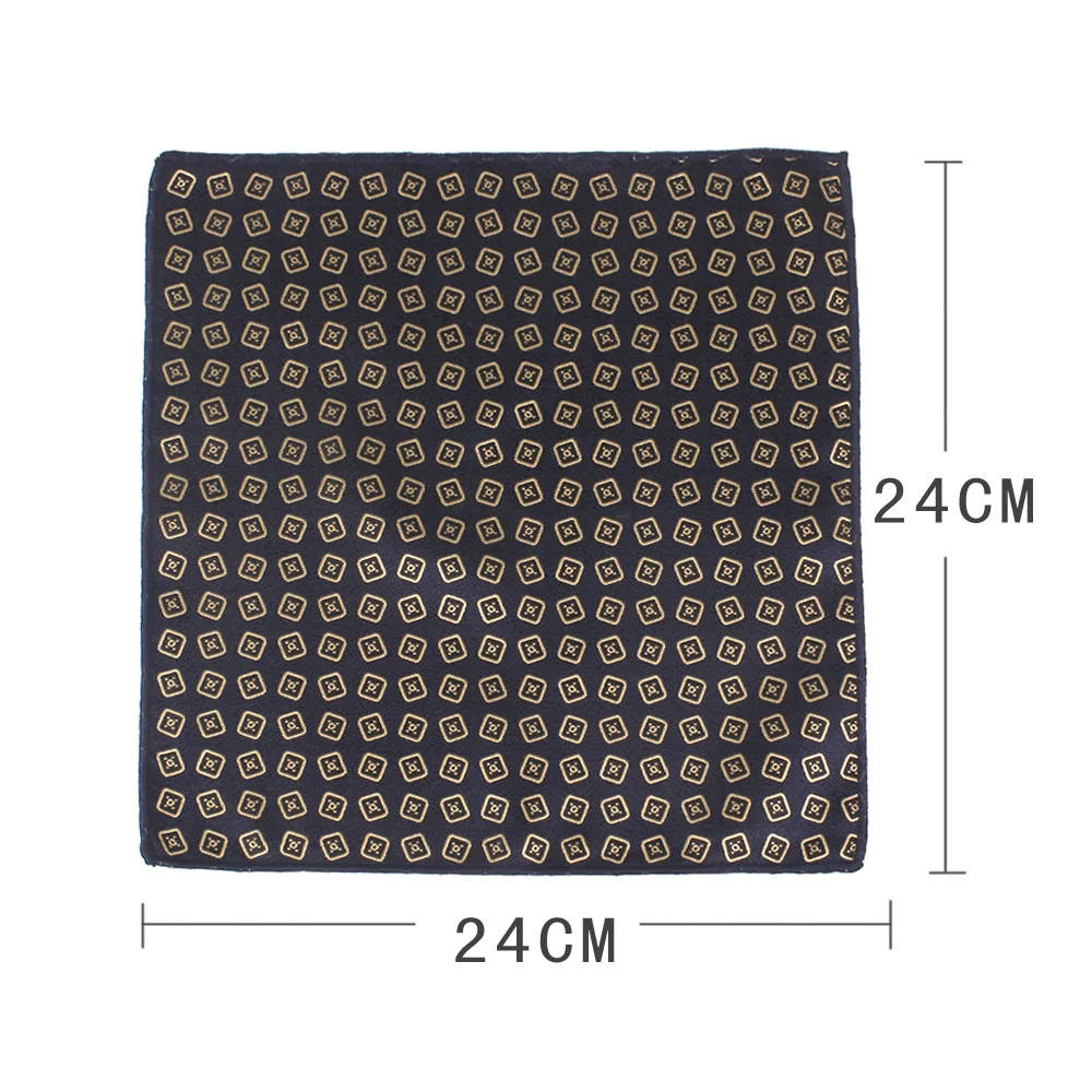 New Jacquard Striped Pocket Square For Men Women Floral Chest Towel Hanky Gentlemen Hankies Men's Suits Handkerchief Towel