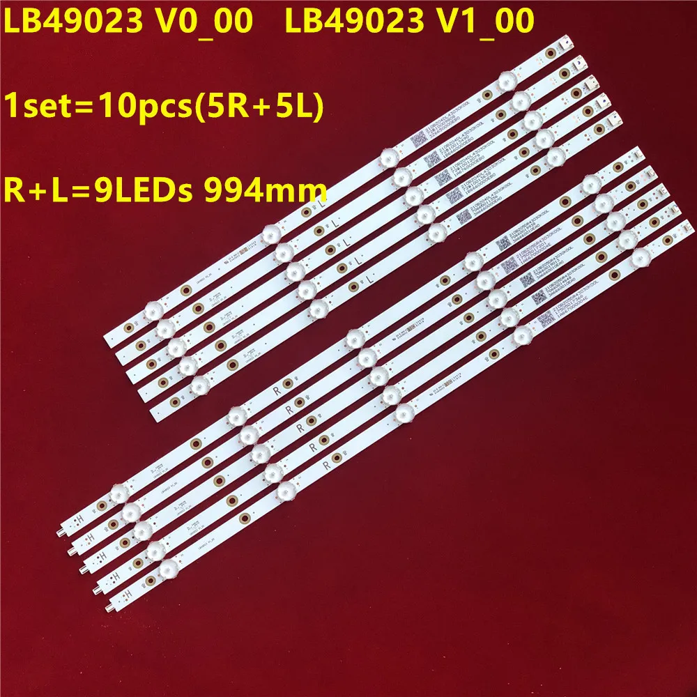 New 10PCStLED Strip for LB49021 LB49023 V1_00 V0_00 3A6560010EA0 3A6560000EA0 49PUT6162/12 49PUS7503/12 49PUS6412 49PUS6162/12