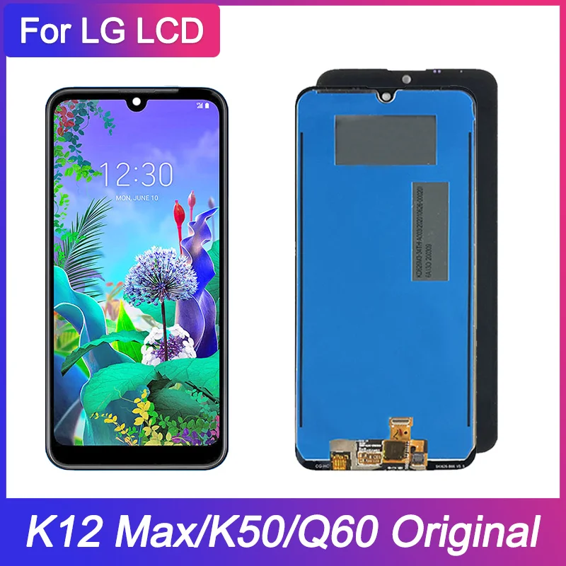 Original Lcd New Screen For lg k12 max lcd  Display Touch Screen Digitizer Assembly replacement LG K50 Q60 K12 Max