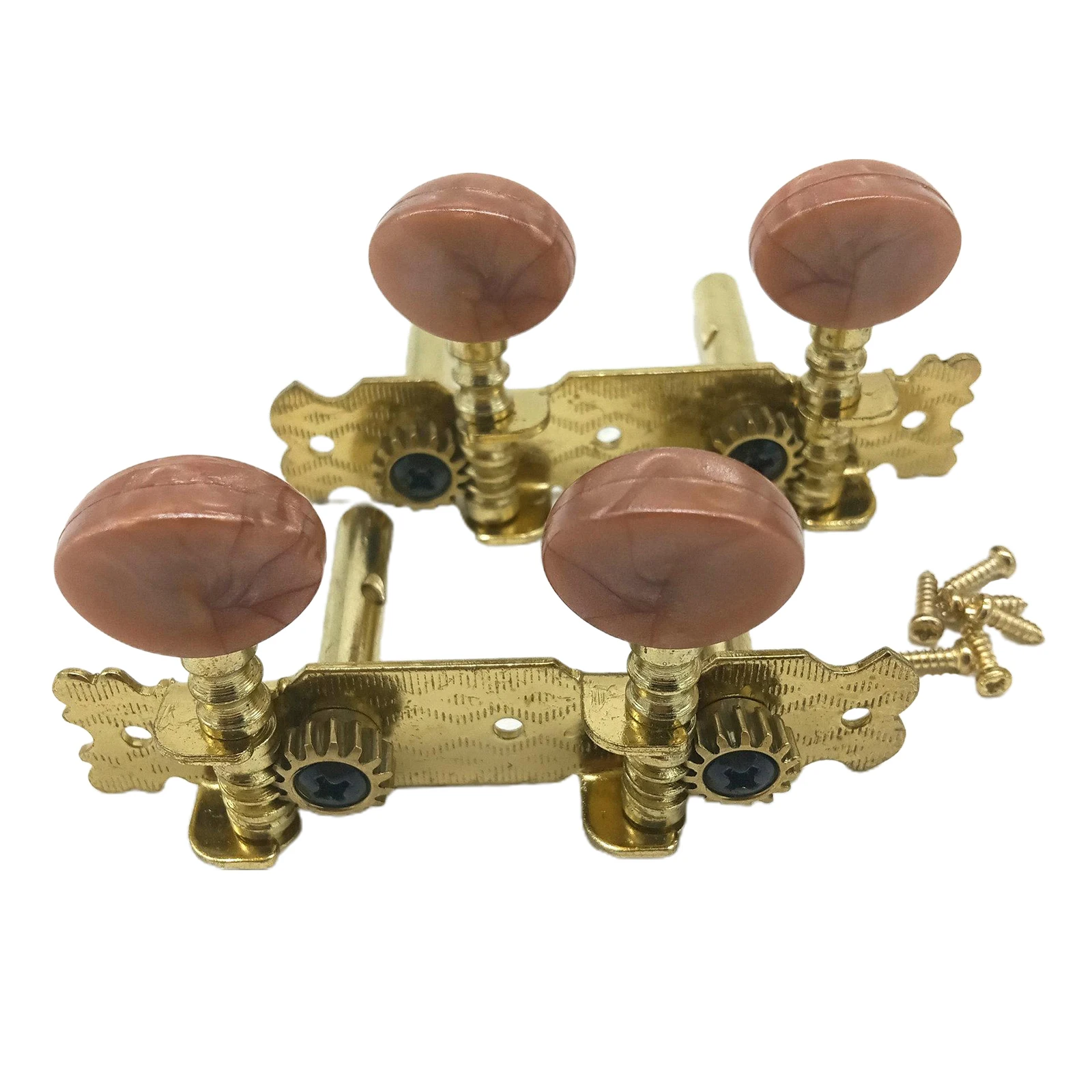 Guitar Tuning Keys - Classical 4 String Guitar Tuners Tuning Pegs Machine Heads for Mini Guitar Bass Ukulele, Golden