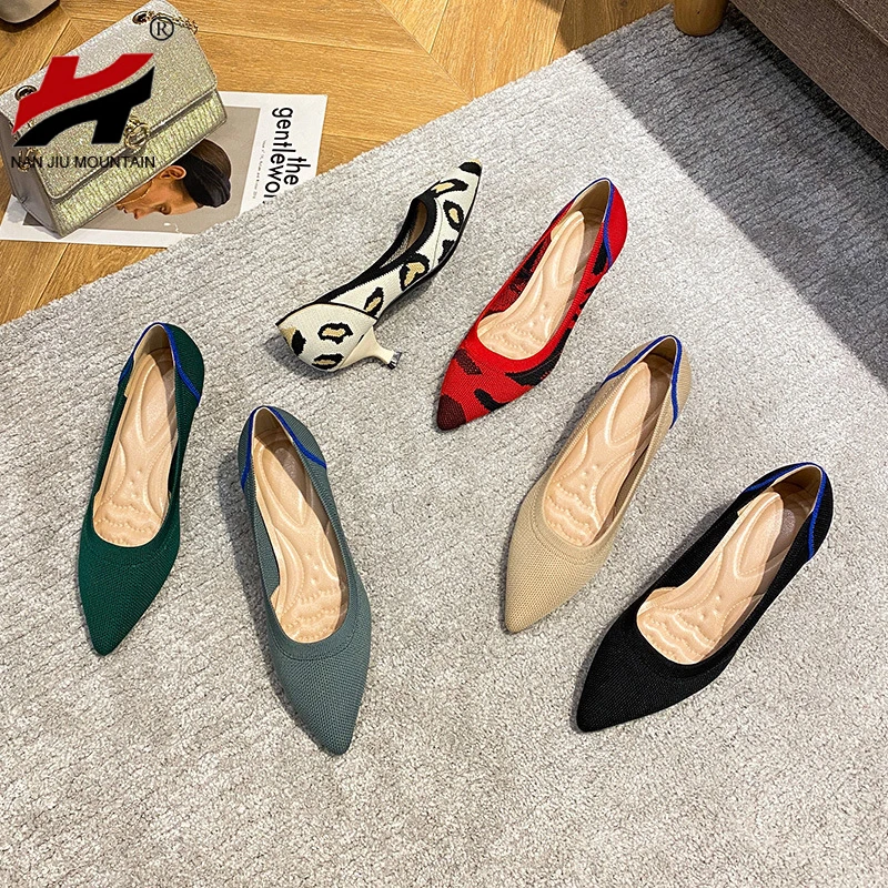 High Heel Single Shoes Simple Pointed Women Shoes Mid Heel Comfortable Sole Candy Colors Spring And Autumn