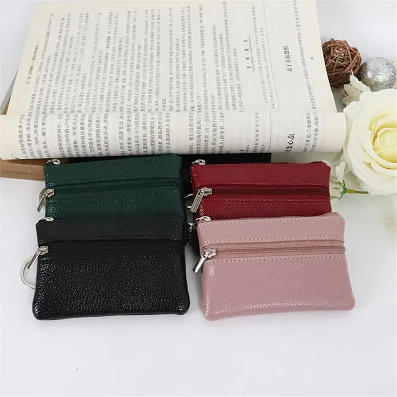 Fashion Leather Coin Purse Women Small Wallet Change Purses Mini Zipper Money Bags Card Children's Pocket Wallets Key Holder