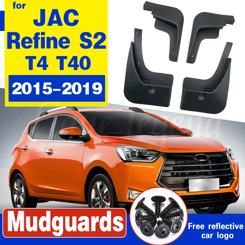 Front Rear Car Mudflap for JAC Refine S2 2015~2019 T4 T40 Fender Mud Guard Flap Splash Flaps Mudguard Accessories 2016 2017 2018