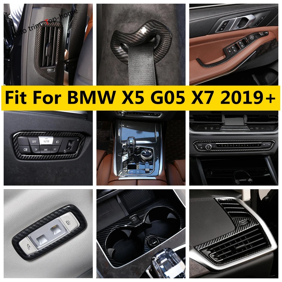 

Water Cup Holder Air Outlet AC Vent Decoration Frame Shift Gear Panel Cover Trim For BMW X5 G05 X7 2019 - 2022 Car Accessories