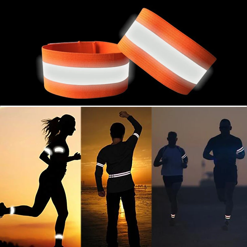 Cinturini riflettenti sicurezza lampeggiante bracciale cintura bagliore nel buio bracciale per Jogging notturno camminare In bicicletta ciclismo correre