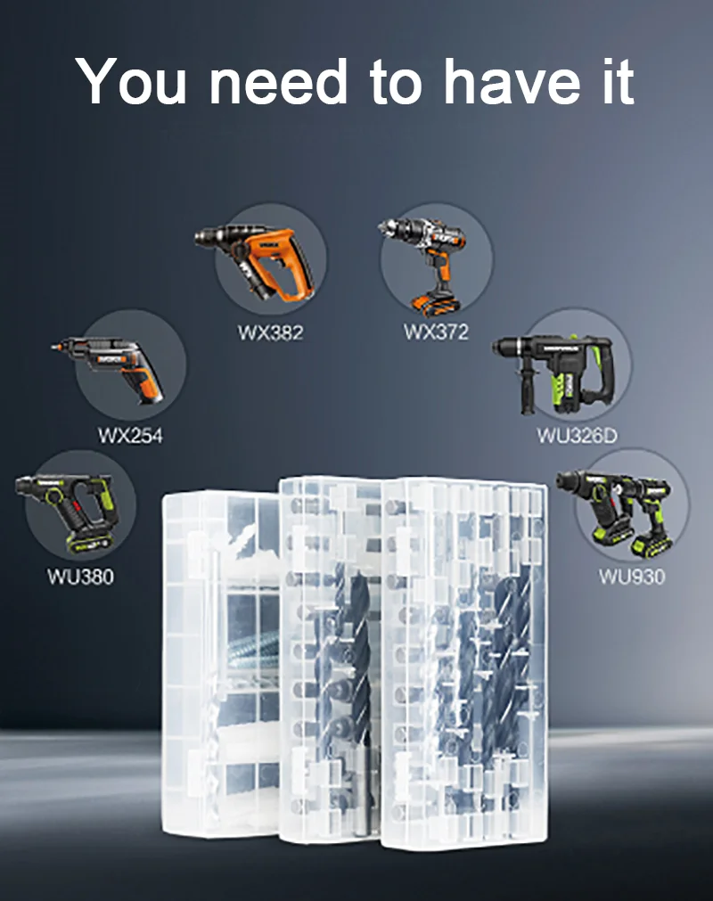 Worx WA1621 WA1622 WA1623 Set di punte per trapano cacciavite elettrico cacciaviti esagonali punte per trapano Worx WA1621 WA162223