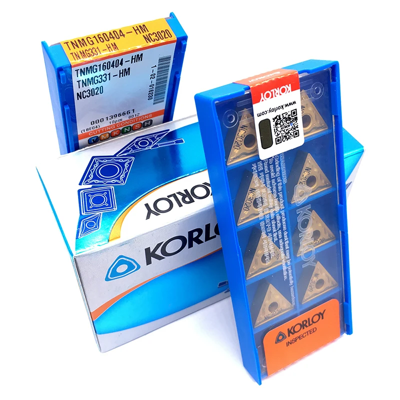 100PCS ใบมีด TNMG160404 HM NC3020คาร์ไบด์แทรก CNC เครื่องกลึงโลหะภายนอกเครื่องมือ TNMG 160404กับกล่อง