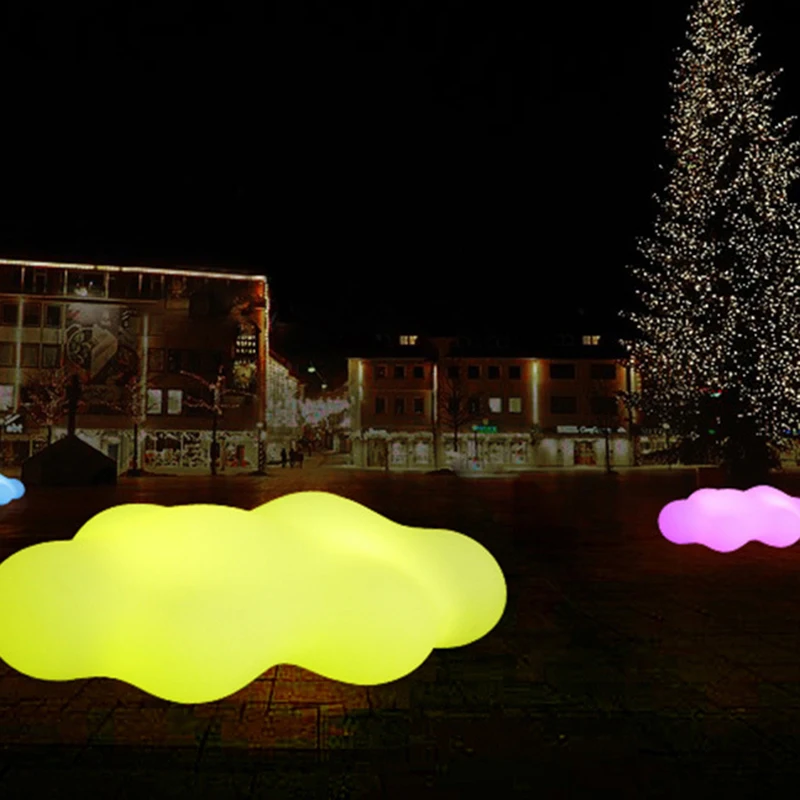 

Outdoor LED luminous cloud stool shopping mall square park scenic rest waiting chair commercial beauty Chen leisure seat