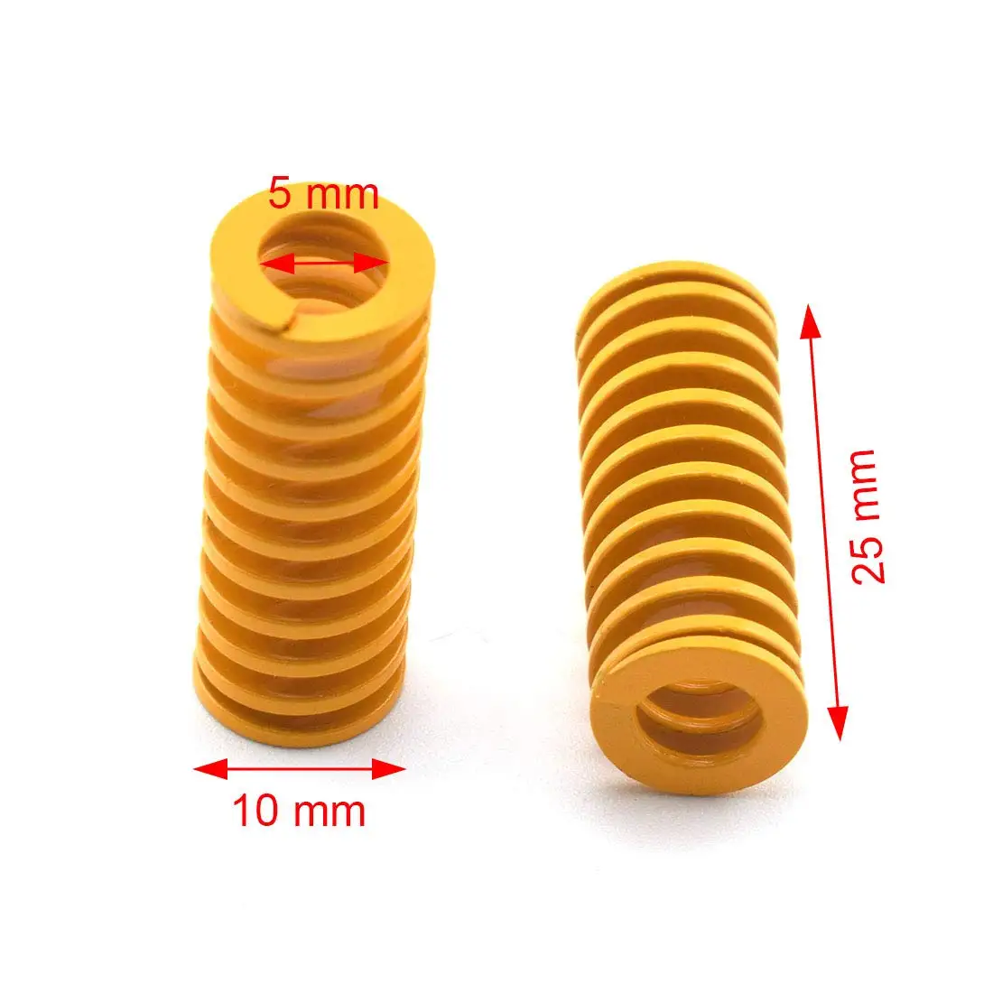 10pcs  Heated Bed Springs for 3D Printer Light Load Compression Spring, 8 X 25 mm