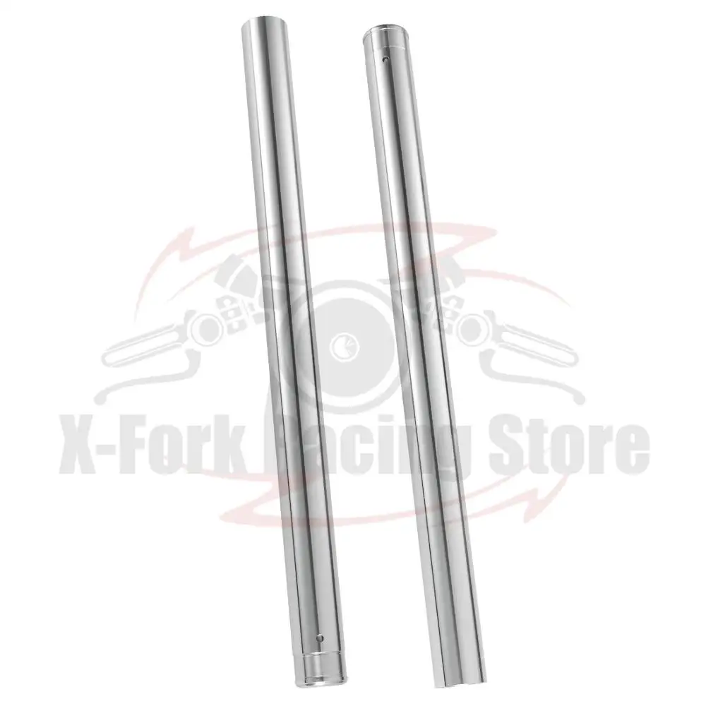 Front Fork Inner Tubes Silver Pipes Stanchion Pair For Yamaha FZ6 2004-2007 2005 06 43x590mm Motorcycle Accessories High quality