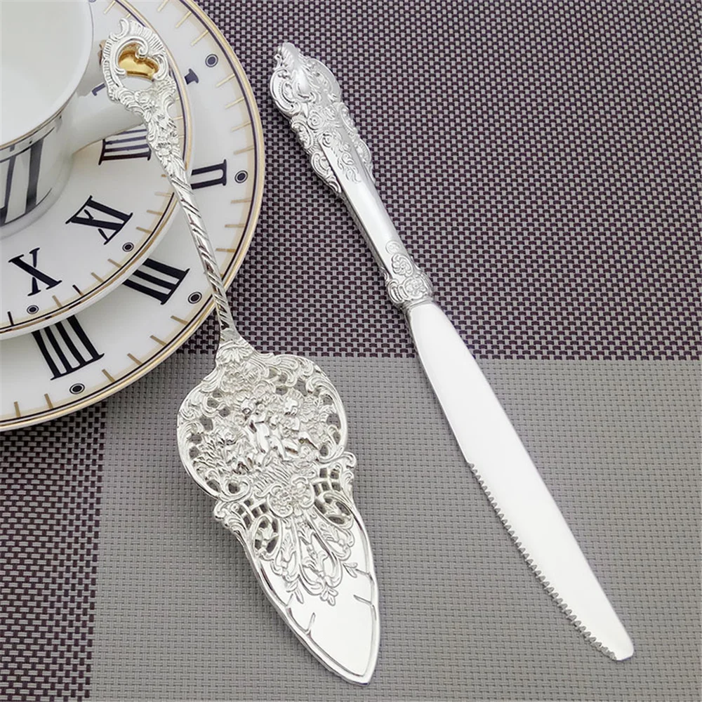 Meal Sharing Tool Vintage Embossed Style Shovel Knife Cake Pizza Dessert Dinner Suitable For Party Restaurants And Other Places