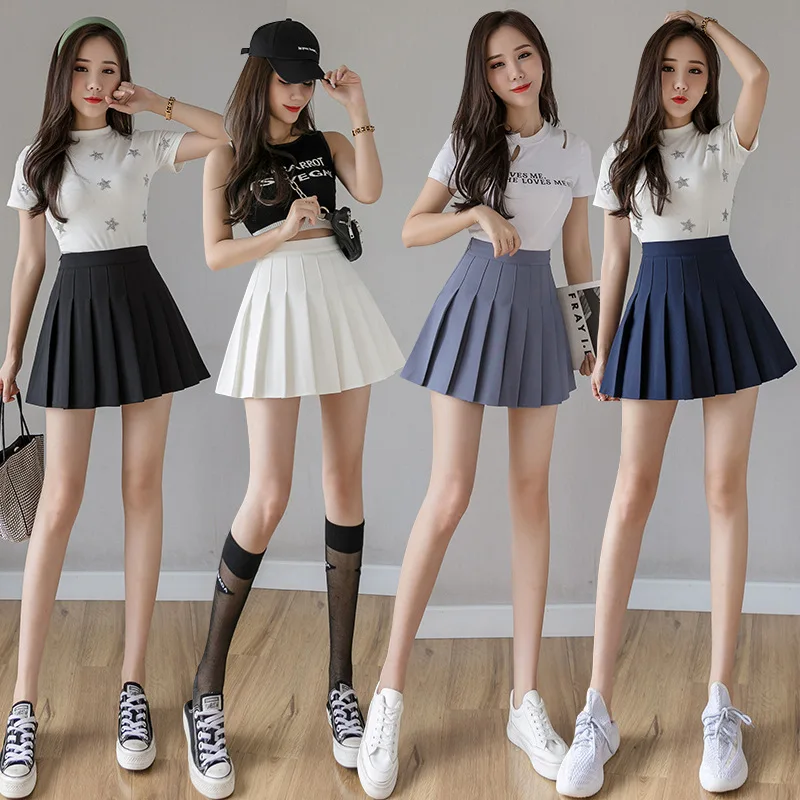 

2024 Summer Korean Skirt Shorts Women High Waist Sexy Mini Skirt Sweet Girls School Short Pleated Kawaii Japanese Skirt Female