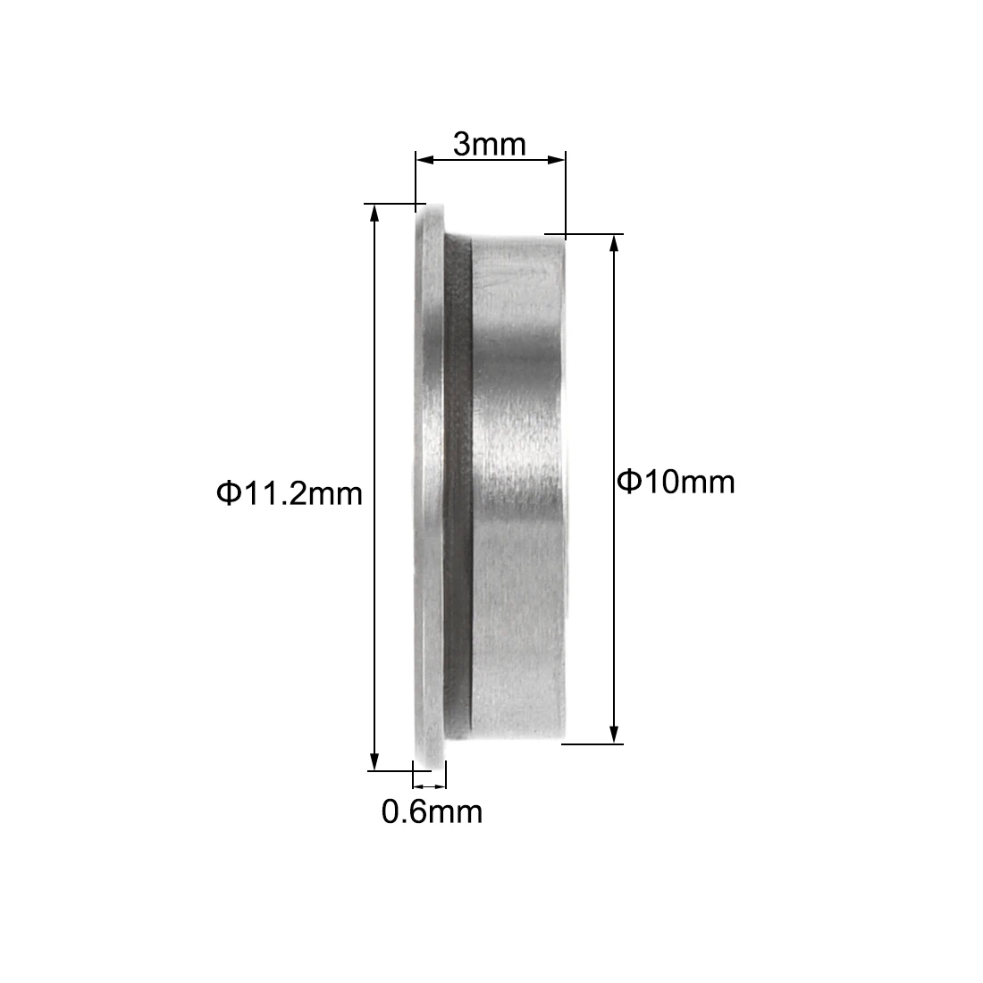 Uxcell MF106-2RS Flansch Kugellager 6x10x3mm Doppel Sealed Chromstahl Lager 5 stücke