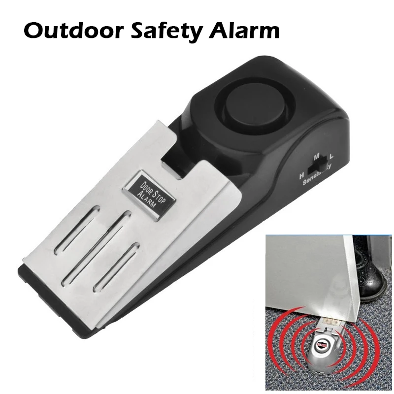 

Home Security 100 dB Anti-theft Burglar Stop System Security Home Wedge Shaped Door Stop Stopper Alarm Block Blocking System